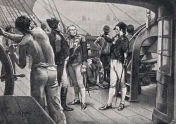 Sir John, es gibt siebenundzwanzig Segel der Linie, Illustration aus 
